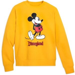 Disneyland Mickey Mouse Classic Sweatshirt Adult Mustard Yellow size XXL